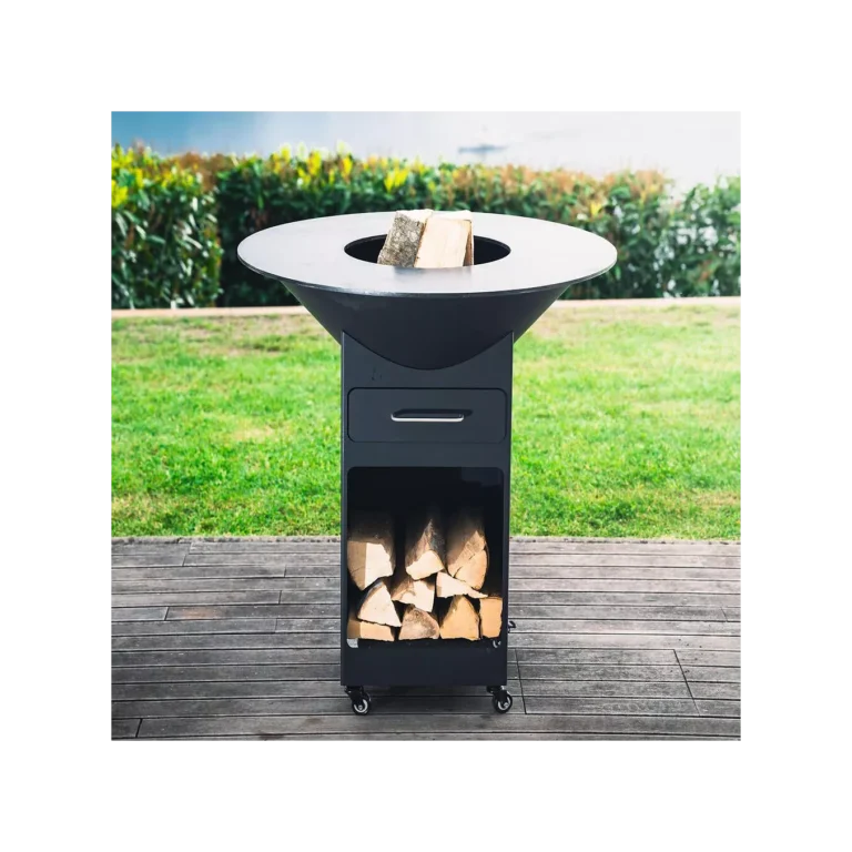 Brasero CORTEN HOUSE Fourneau Suak Fourneau 85 noir + pieds