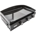 Plancha gaz LE MARQUIER Pure 375 Noir 3 brûleurs à poser, 75x40 cm