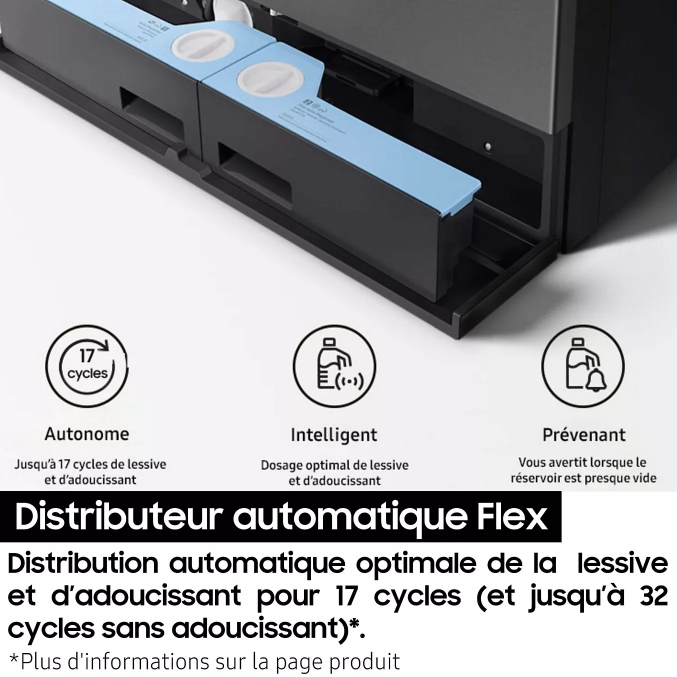 Lave linge séchant hublot SAMSUNG WD18DB8995BZT2 Bespoke AI Combo – Image 11