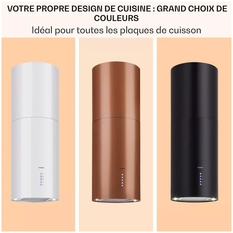 Hotte décorative îlot KLARSTEIN Beretta îlot 650m³/h classe A+ inox