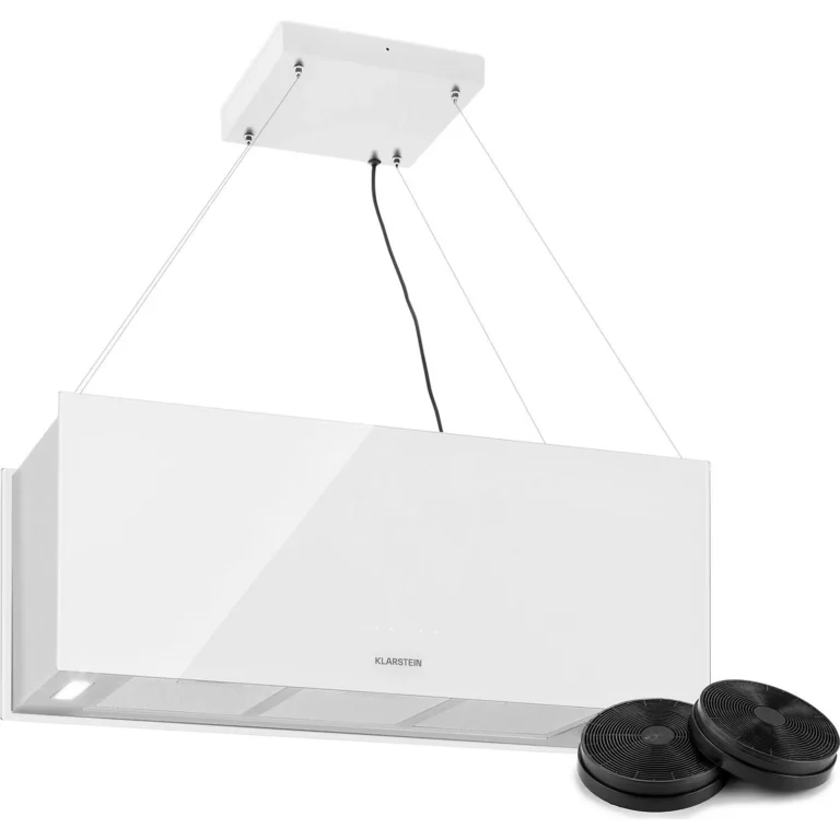 Hotte décorative îlot KLARSTEIN Kronleuchter îlot 90cm 590m³/h LED blanc