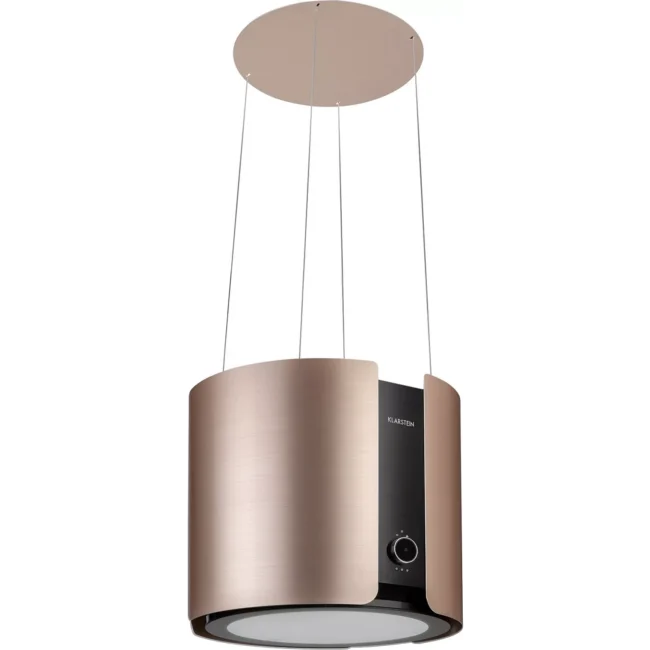 Hotte décorative îlot KLARSTEIN Skyfall îlot Ø 45 cm 402 m³/h LED noir