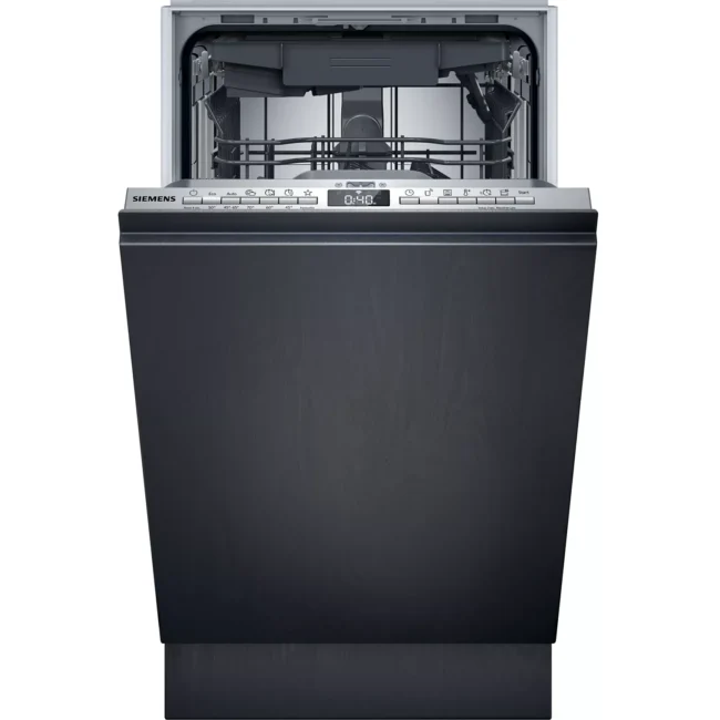 Les points forts du produit On adore Porte à glissières, idéal plinthe basse. témoin lumineux au sol, connecté via Home Connect. Tout encastrable avec panneau de commande invisible L x H x P : 44.8 x 81.5 x 55 cm Rangement couverts : Tiroir très silencieux 44 dB - 10 couverts