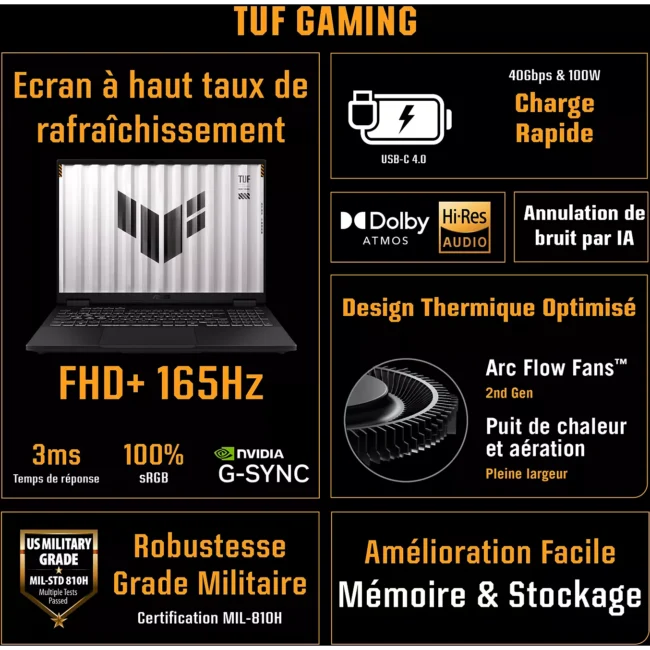 PC Gamer ASUS TUF A18" WUXGA 144Hz AMD