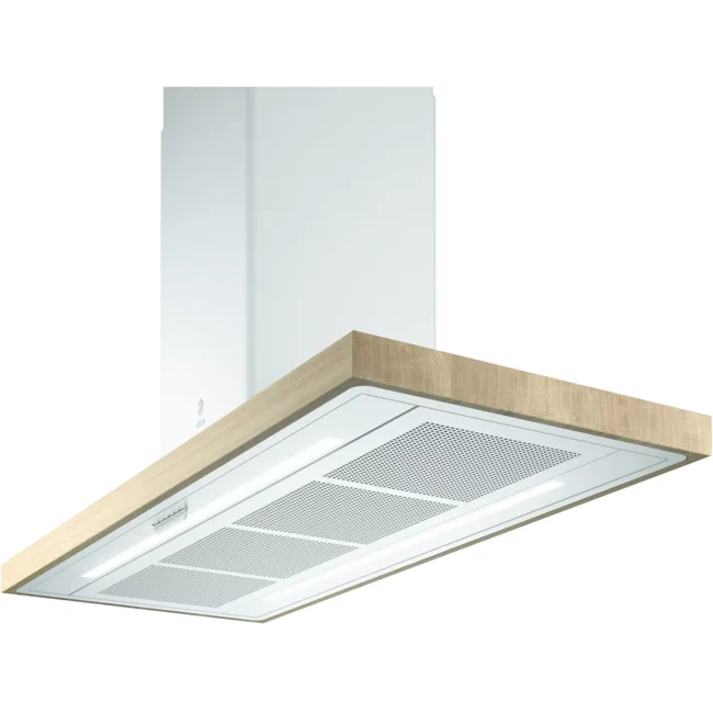Hotte décorative îlot ELICA BIO ISLAND WH/A/120*58 ROVERE