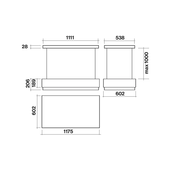 Hotte décorative îlot FALMEC LEVANTE3620