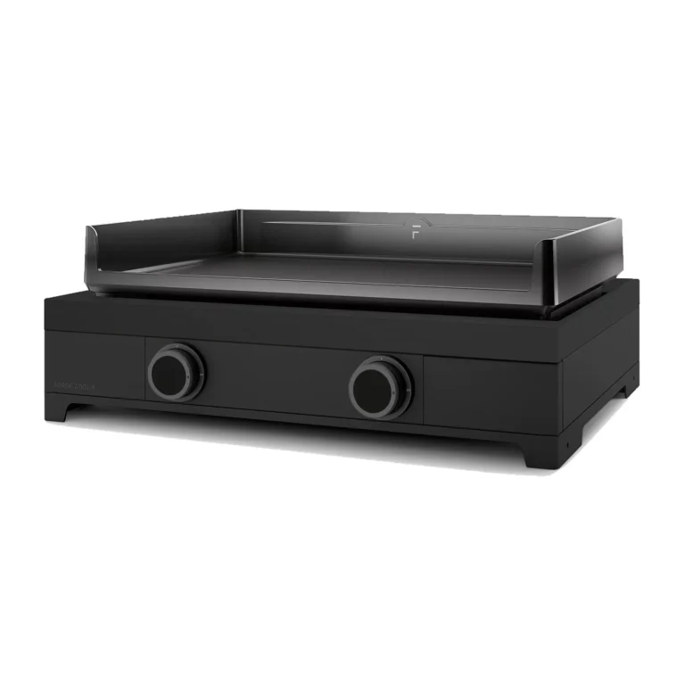 Plancha gaz FORGE ADOUR modern G 60 A N noir 2 brûleurs à poser, 60.5x42 cm