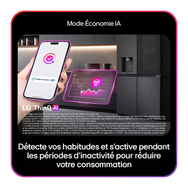 Réfrigérateur multi portes LG GMG860EPBE