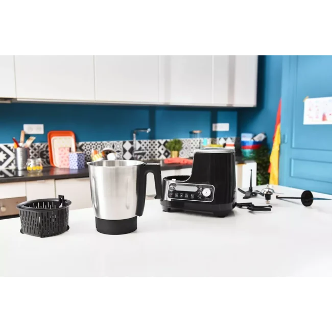 Robot cuiseur MOULINEX Clickchef noir HF456810 + cuiseur vapeur