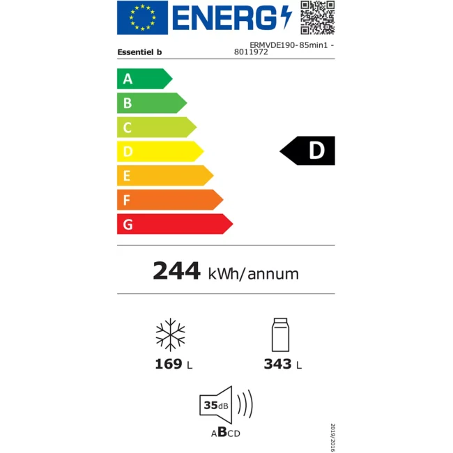 Réfrigérateur multi portes ESSENTIELB ERMVDE190-85min1