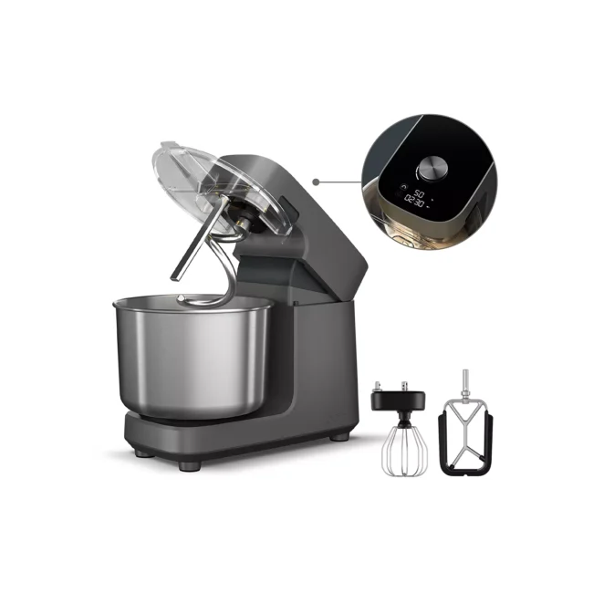 Robot pâtissier OONI Halo Pro gris, 7 L, 58 vitesses, transmission directe