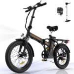 Vélo électrique HITWAY 36V12Ah Pliable 20*3.0" VAE Noir-Orange
