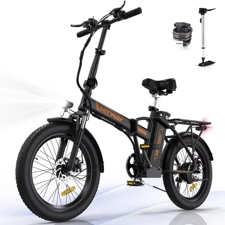 Vélo électrique HITWAY 36V12Ah Pliable 20*3.0" VAE Noir-Orange