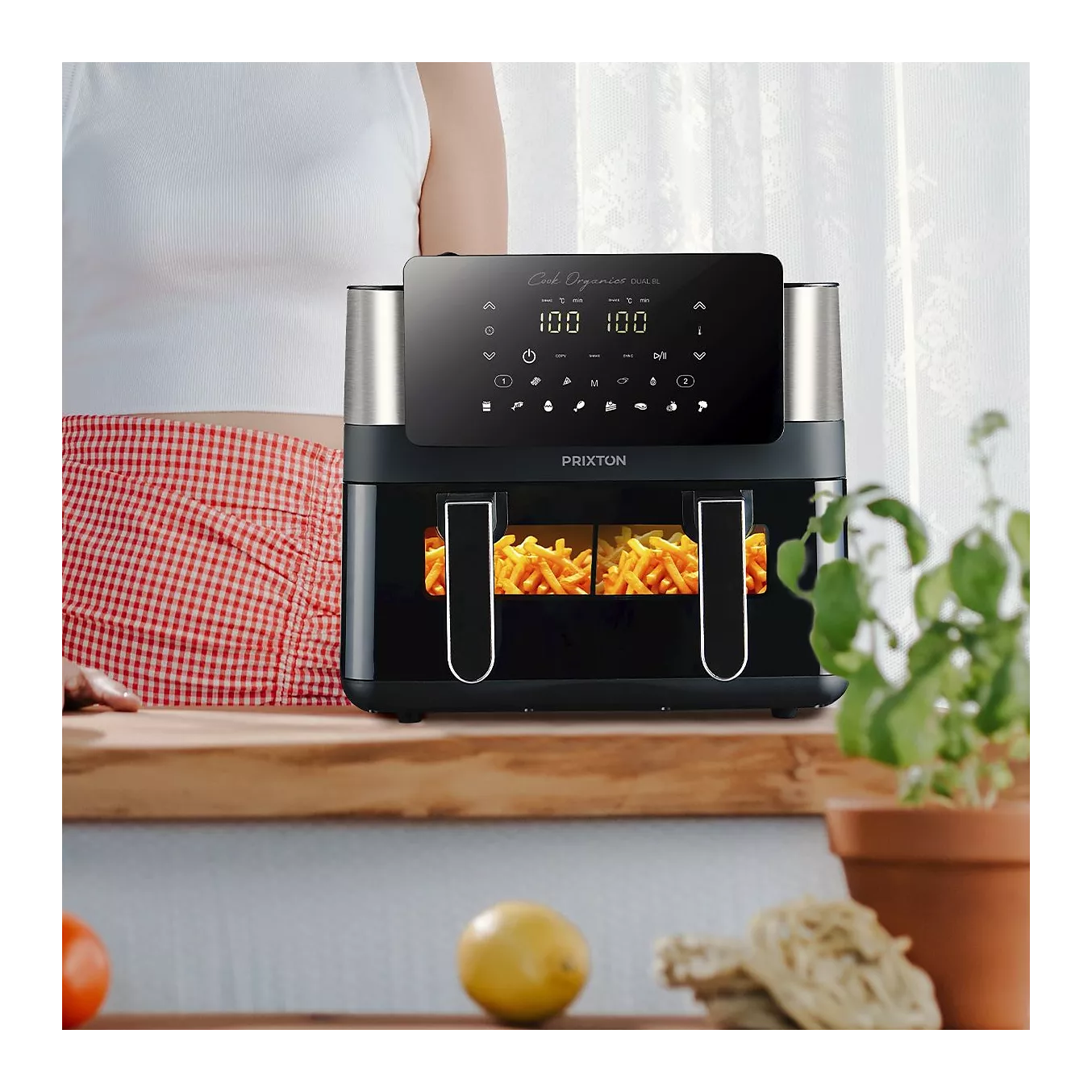 Friteuse sans huile PRIXTON Cook 8 litres - 12 Programmes - 2000 W