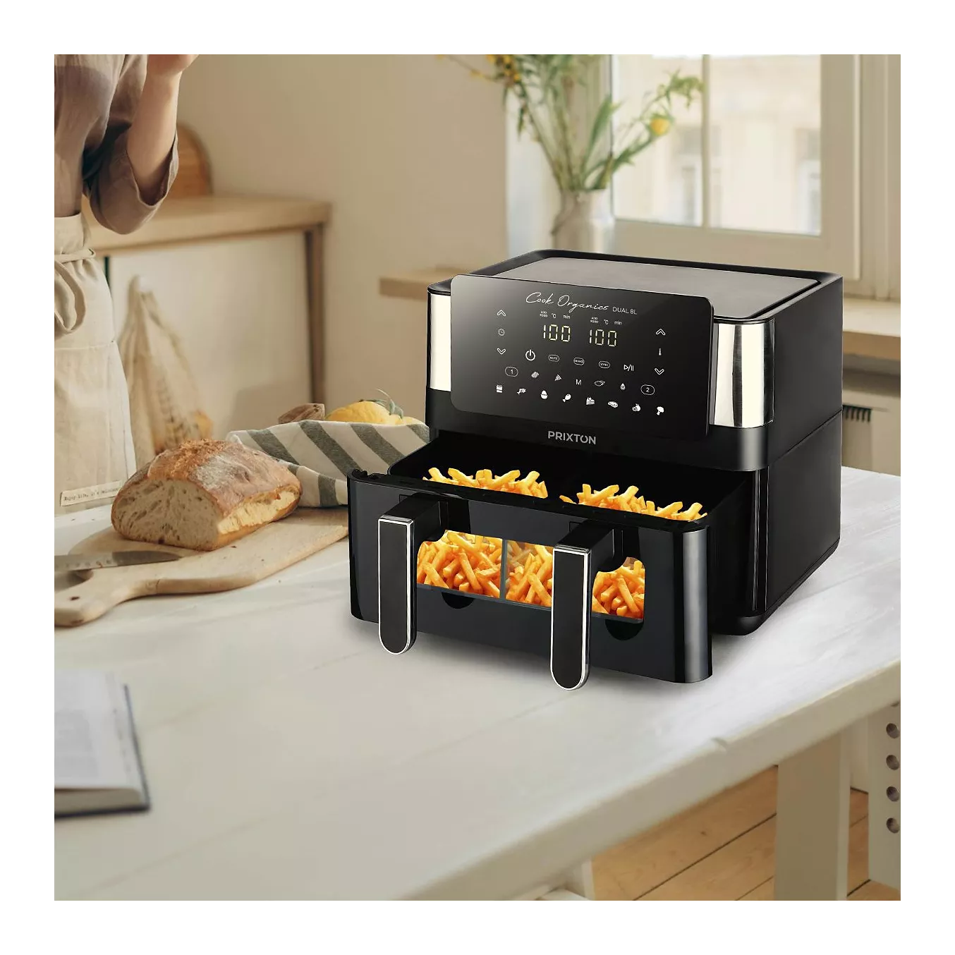 Friteuse sans huile PRIXTON Cook 8 litres - 12 Programmes - 2000 W