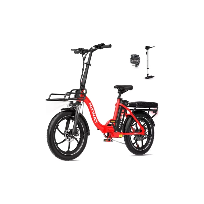 Vélo électrique HITWAY VAE 20 Pouces Pliable 36V15.6Ah Rouge
